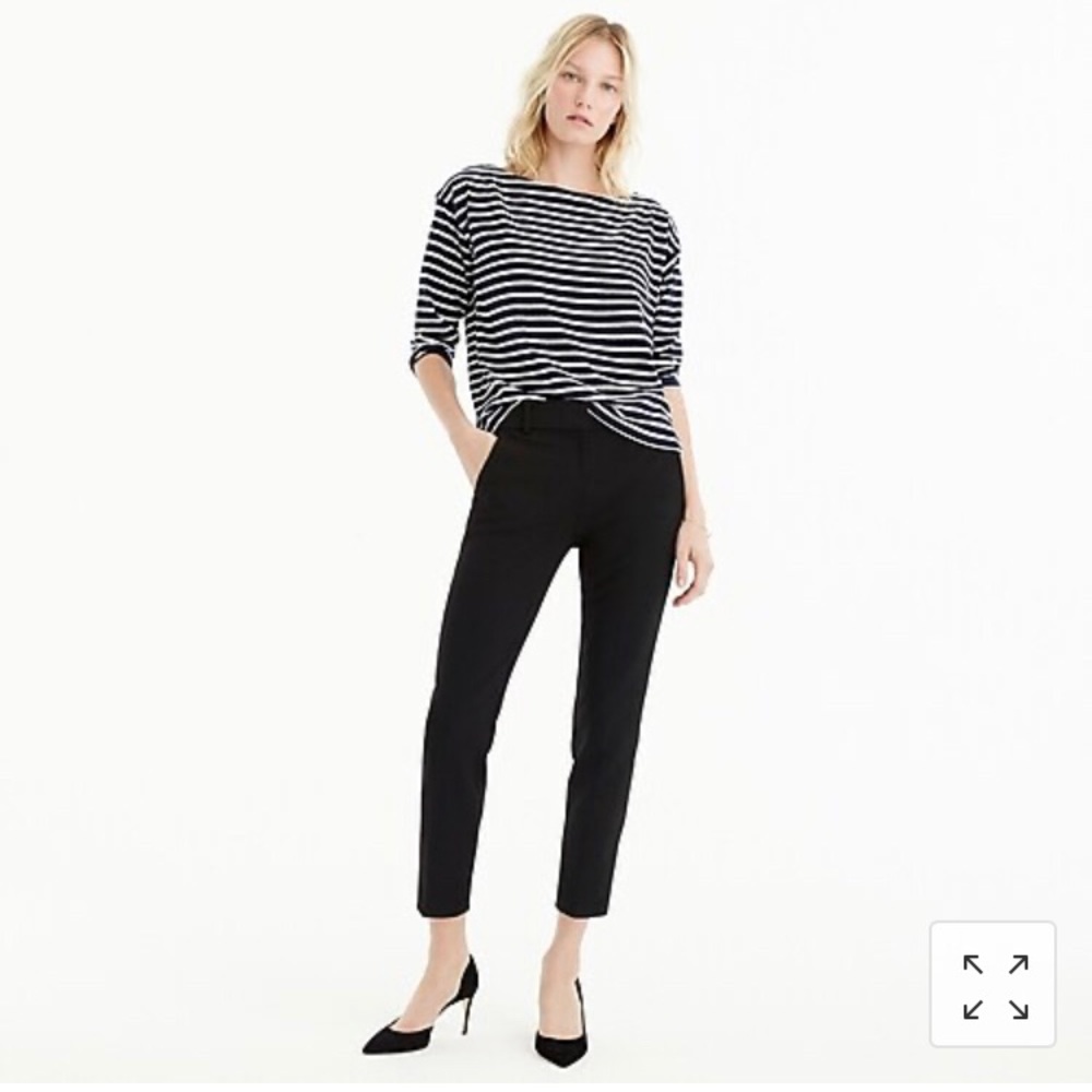 J Crew Cameron Pant, 4P, Black